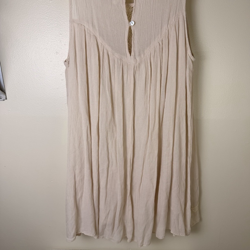 Boho Beachy Lace Crochet Mini Dress With Lining Women's Size XL True Destiny - Picture 9 of 11